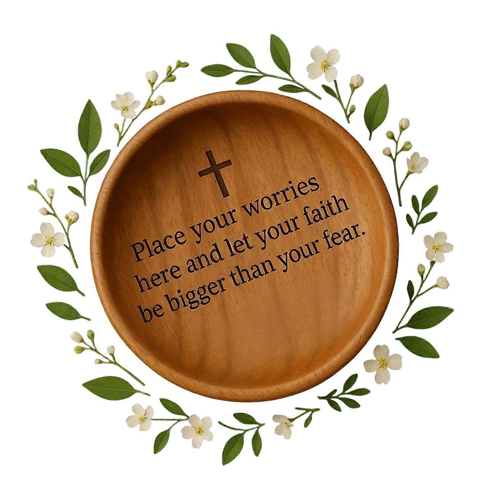 Natural Wood Ritual Bowl Multiuse Decorative Container For Key Jewelry Spiritual Practices Multicolor