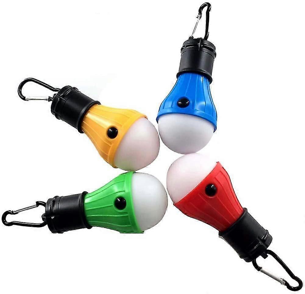 Led Tent Light Portable Camping Lantern Battery-powered 4 Pcs