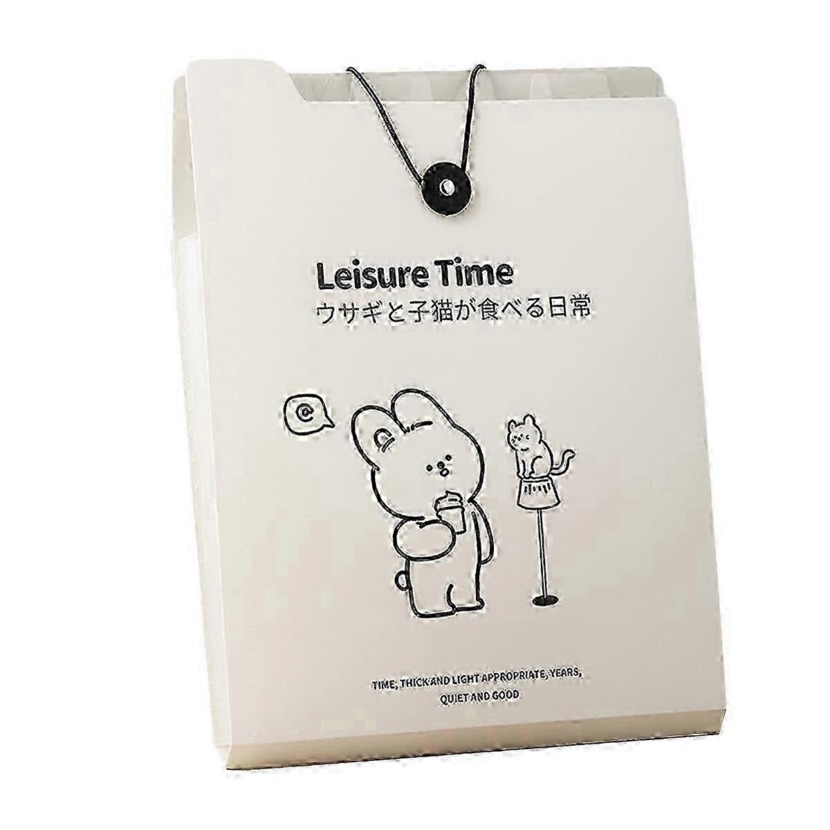 A4 Udvidelig Arkivmappe Bærbar Holdbar Praktisk Vertikal Papir Harmonika Dokument Organizer Til Studerendes Fritid x