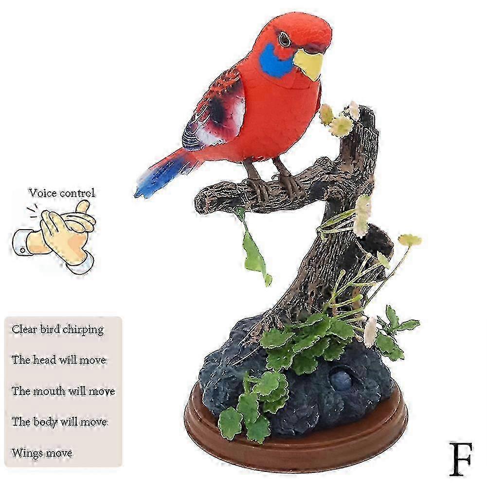 Electric Birds Voice Control Parrots Office Decor Gift Sensor Simulating