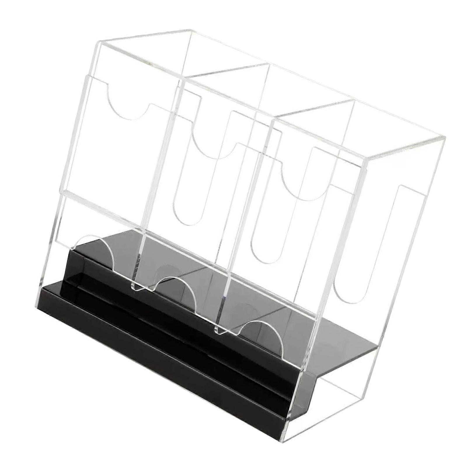 Modern Simple Card Organizers Multiple Compartment Acrylic Box Sturdy Acrylic Trading Card Holders For Display Storage Multicolor
