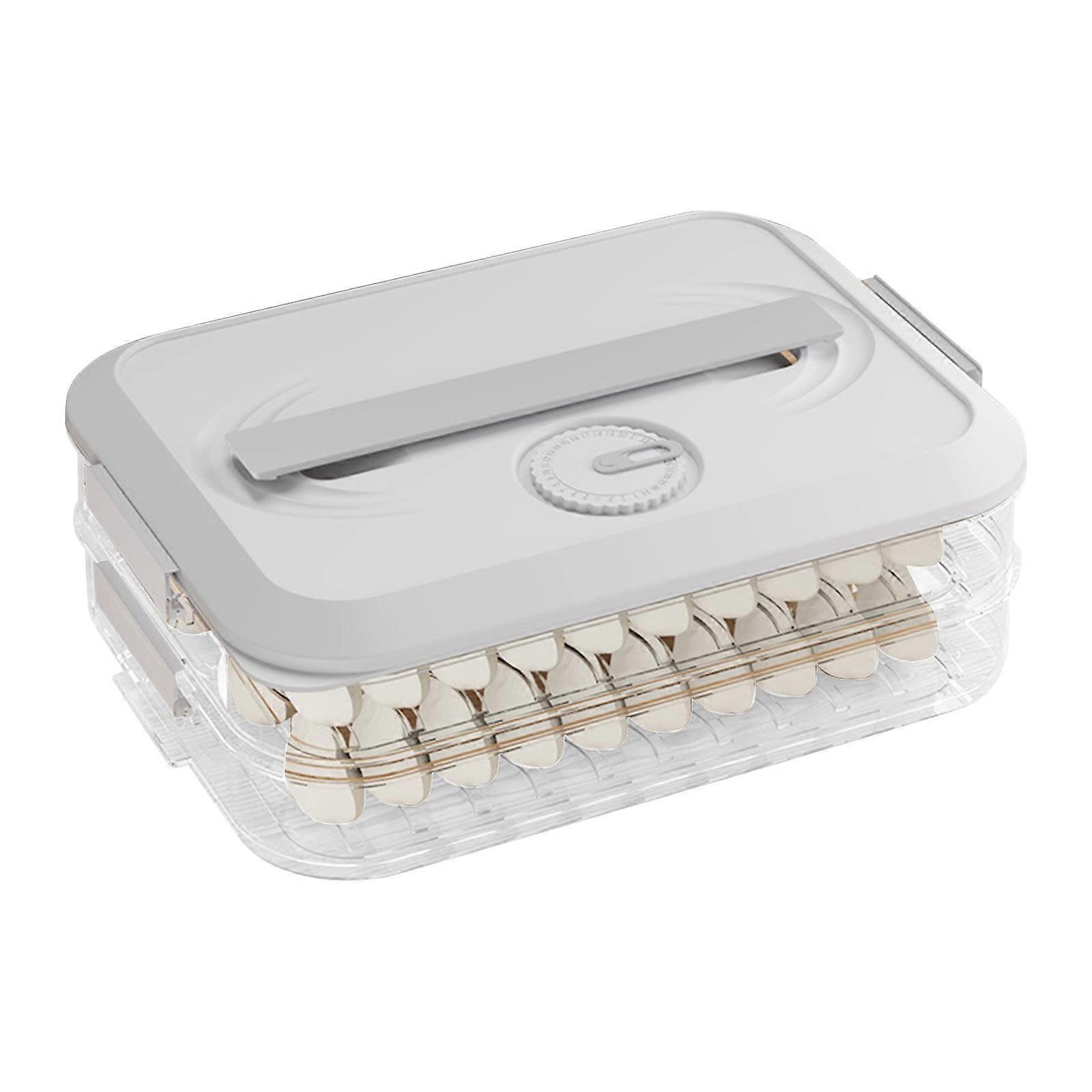 Summer Clearance! Zeceouar Multi-layer Dumpling Storage Container, Compatible with Home Kitchen - Stylish Fridge Organizer Box