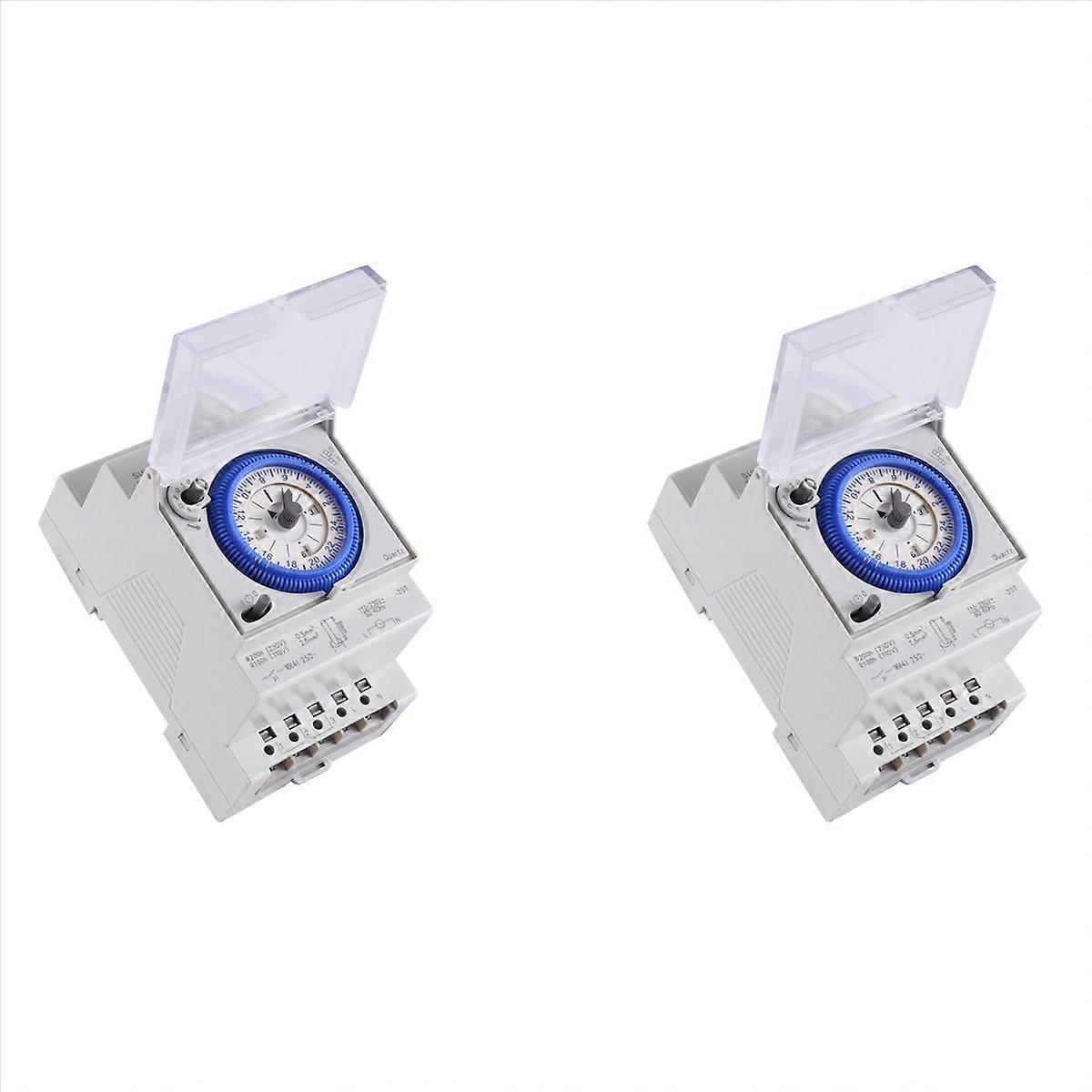 2X Mechanical Timer Switch SUL181D 96 Times on/Off Per Day Time Set Range 15 Mins Timer Mechanical 2
