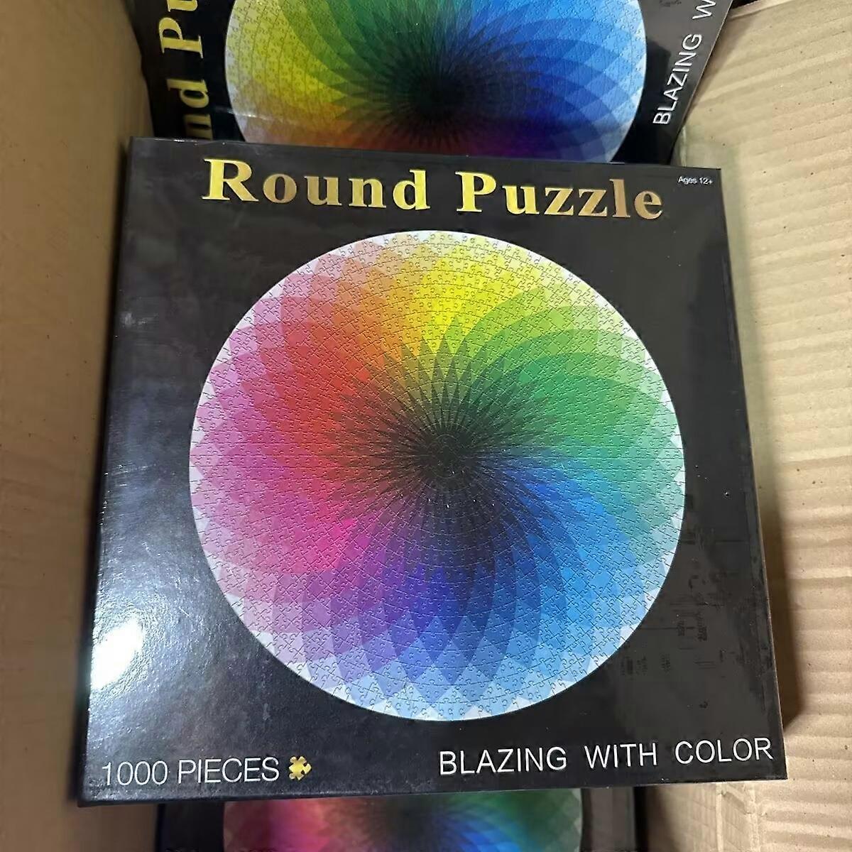 1000-piece puzzle gift, stress-relieving and educational puzzle toy, high-difficulty thousand-color rainbow gradient
