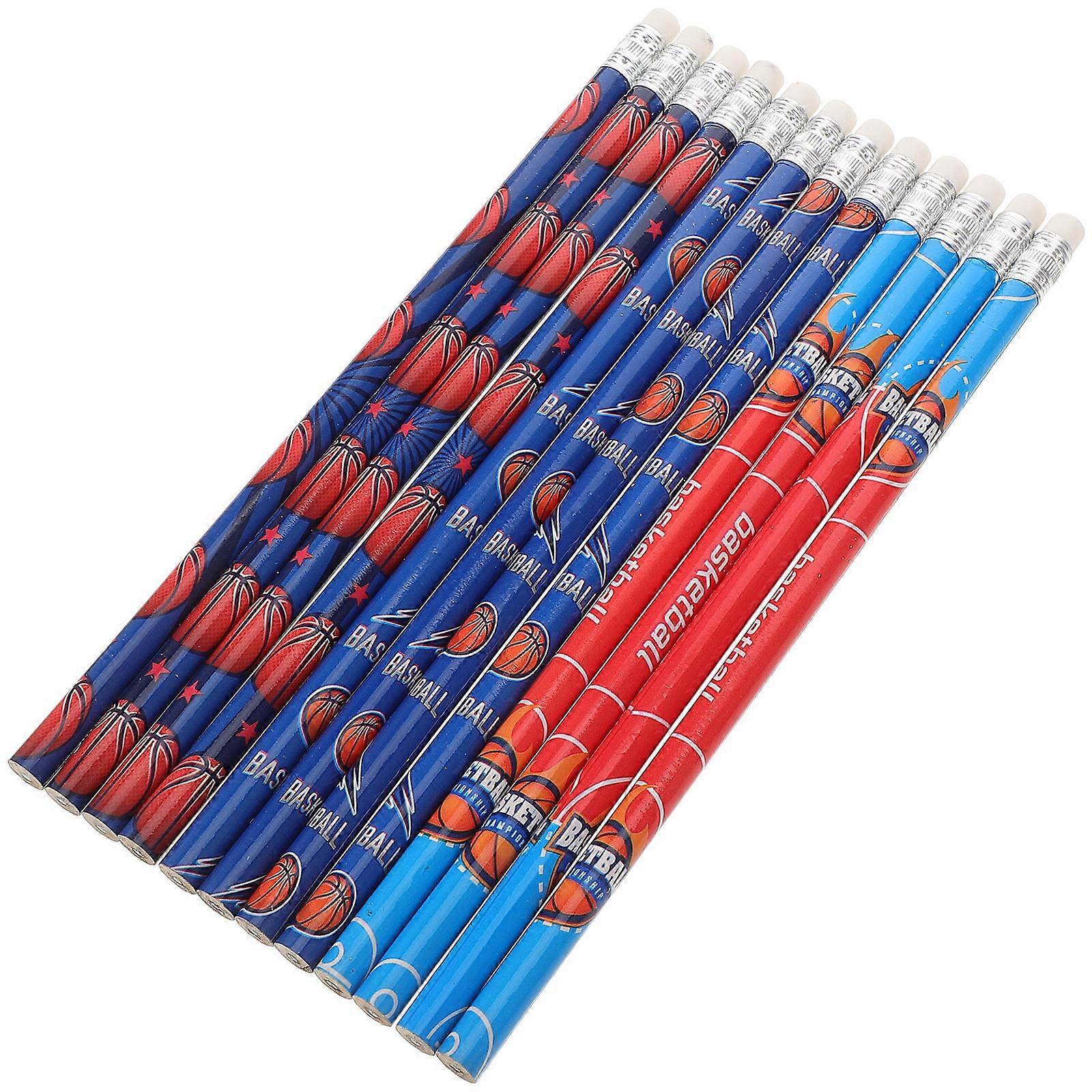 Bulk Pencils 12Pcs Assorted Color Classroom Supply Students Long Wood Pencils For School Use Sketching