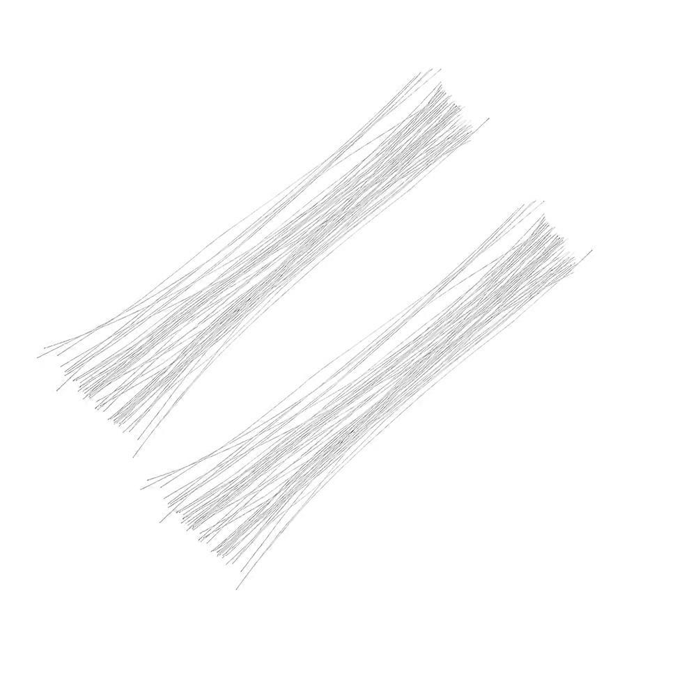 White Floral Stem Wire for DIY Use 100Pcs Paper Covered Iron Wire Stems