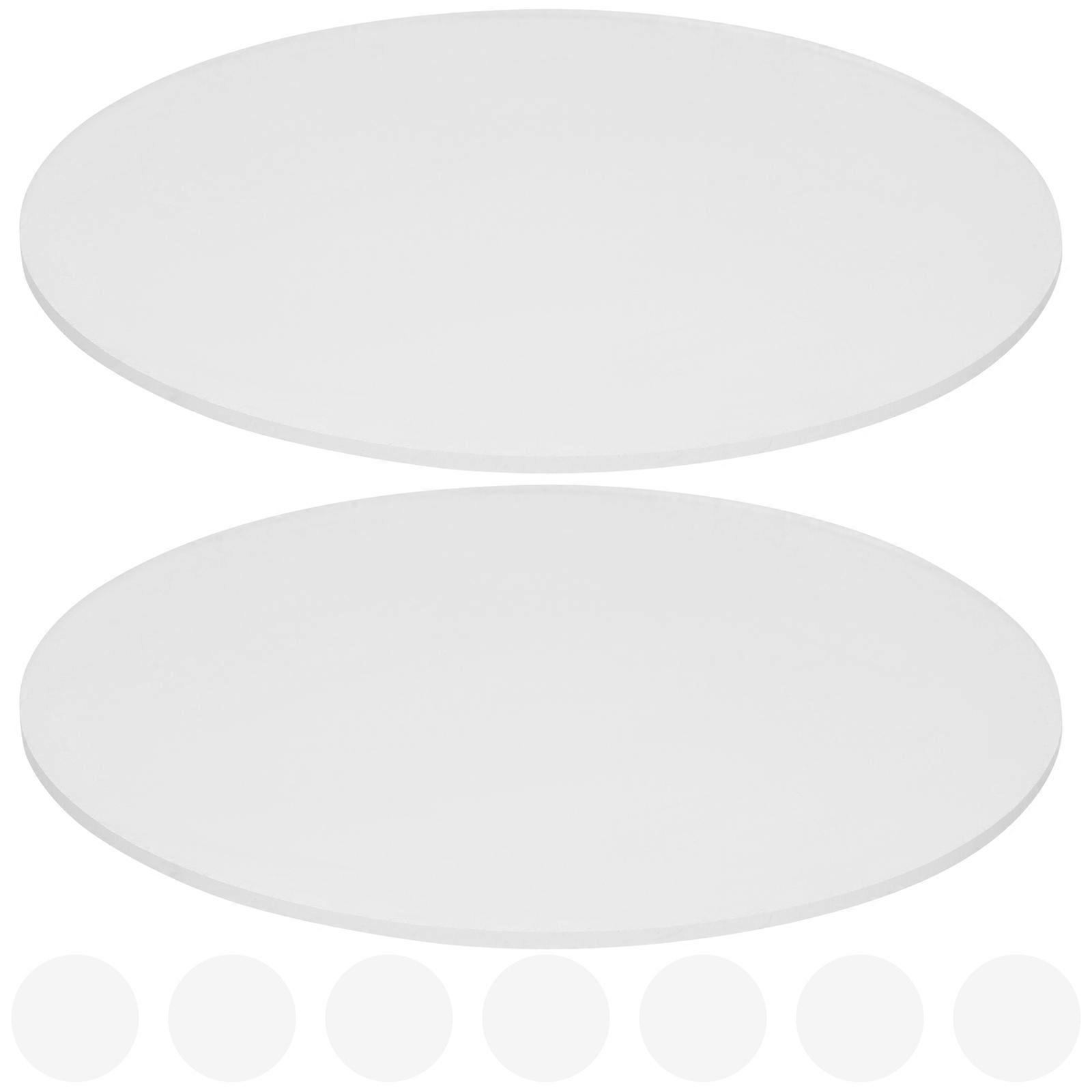 Transparent Acrylic Round Disc for Craft Versatile Diy Projects with Protective Pads and Stable Base 10pcs