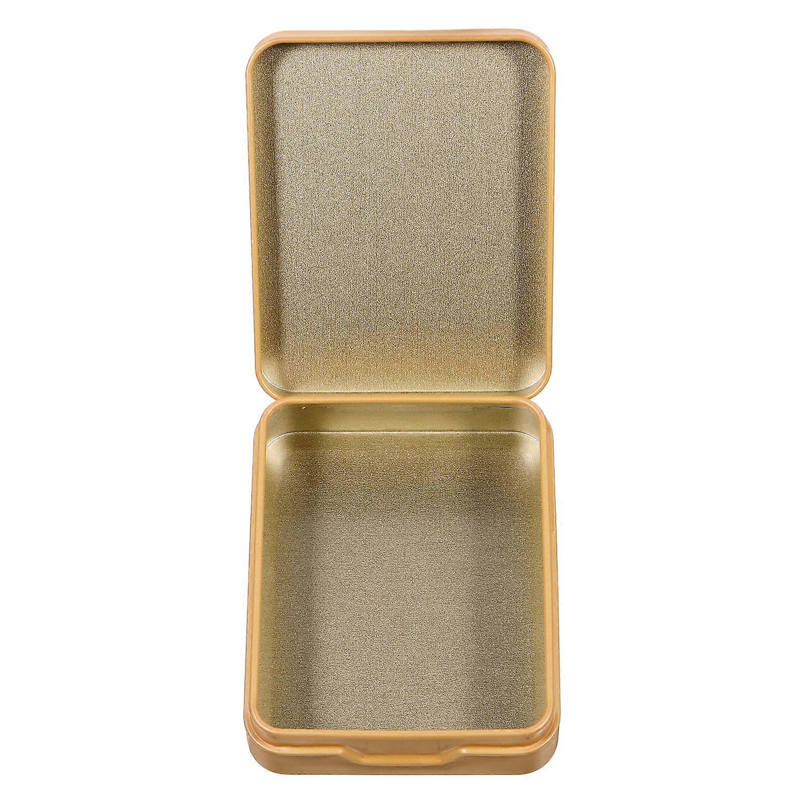 Golden Simple Tinplate Packaging Box for Packaging for Storage