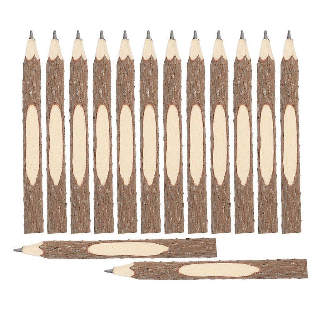 Rustic Twig Pencil for Writing Use Natural Bark Pencil 14Pcs Pack