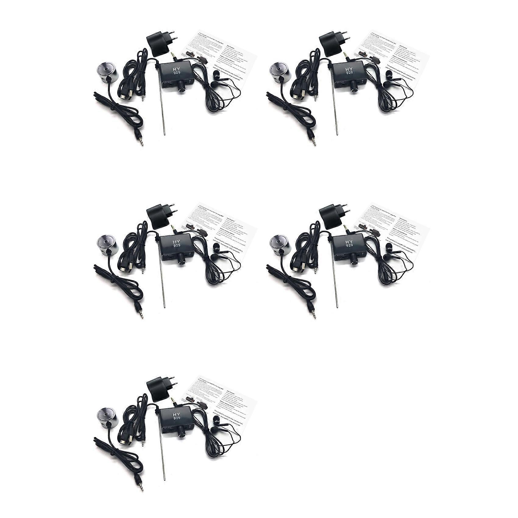 5X Water Pipe Leak Detector Sensor Pipe Leakage Monitor Tester Kit with Dual Probes Earphone Pipeline Locator EU