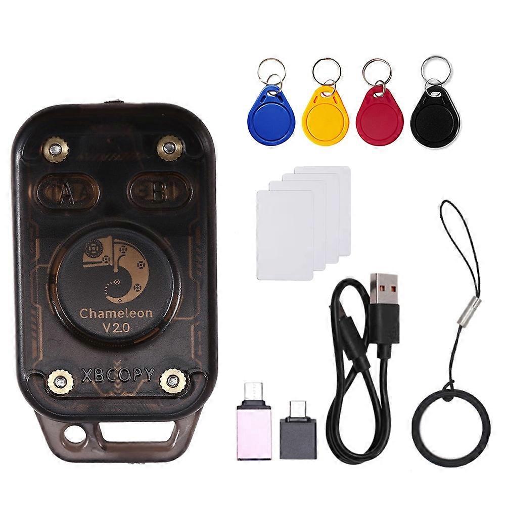 Chameleon V2.0 RFID Smart Chip Reader Emulator+4xUID Keychain/Card 125Khz 13.56Mhz Card Decode NFC Duplicator Chameleon