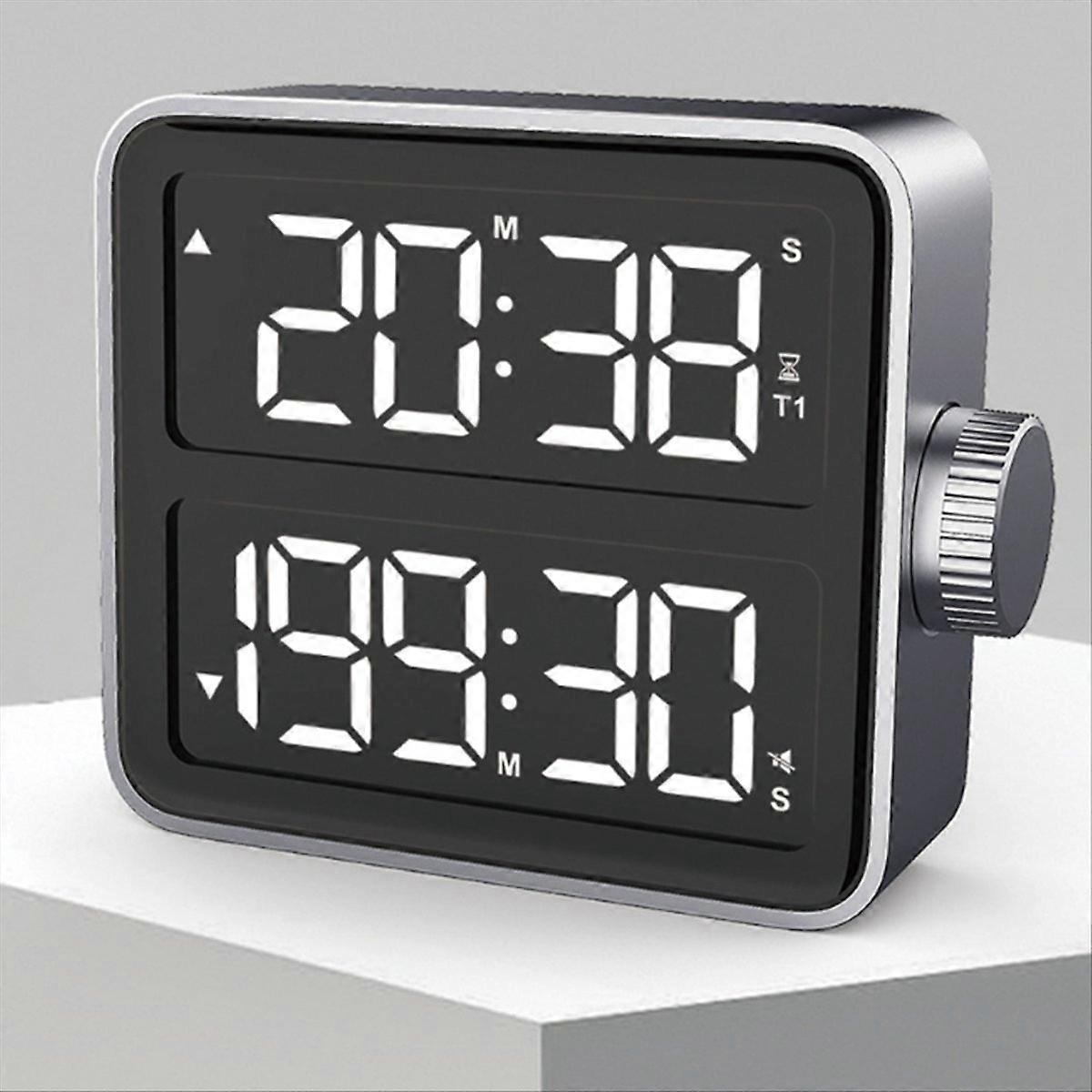 Dual-Screen LCD Digital Timer for Kitchen/Study/Bedside
