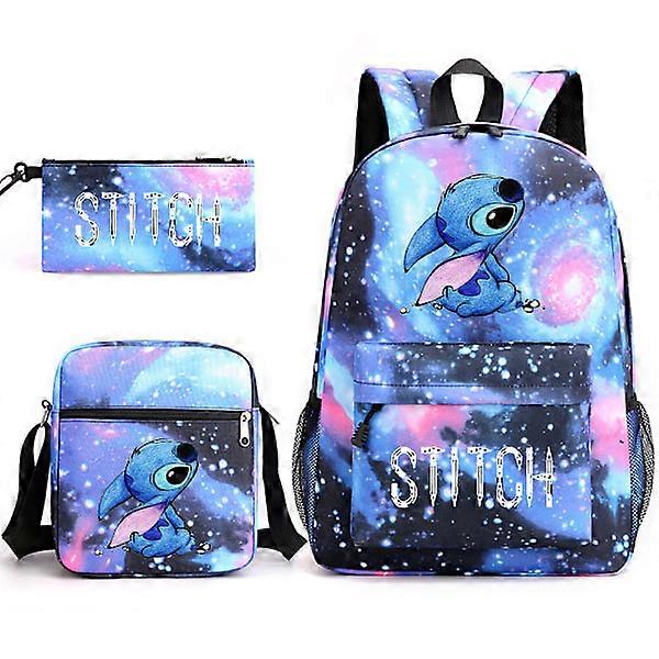 Lilo & Stitch Backpack Set School Bag. .- Perfect{sl} starry blue