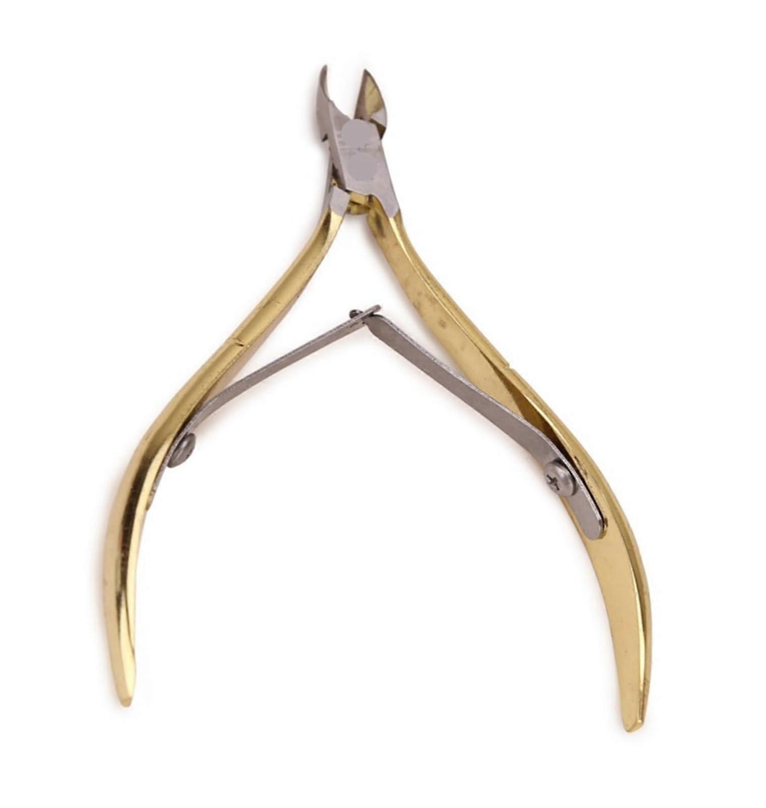 Golden Stainless Steel Cuticle Nipper with Precision Sharp Blades for Manicure and Pedicure