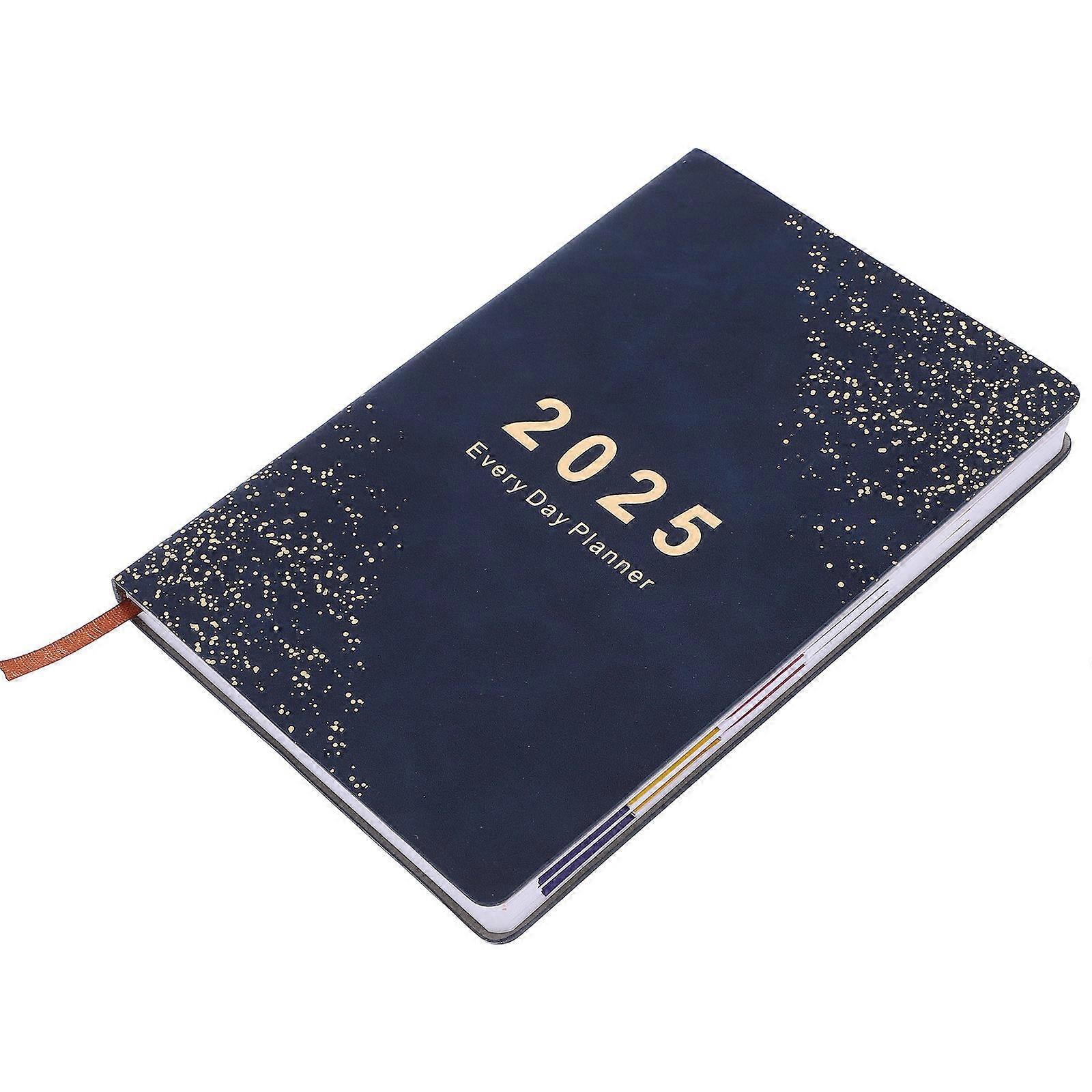 Daily Planner Notebook Academic Planner for Writing Navy PU Material Book