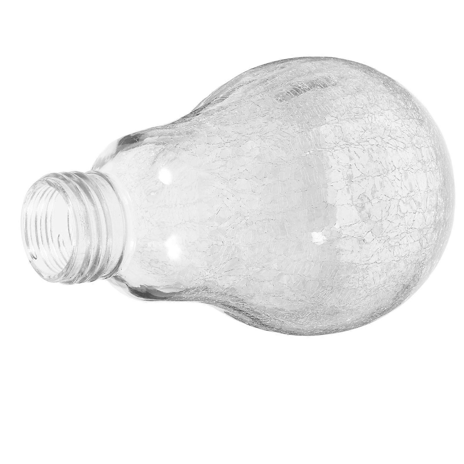 Bouteille en verre transparent effet craquelé avec éclairage LED intégré