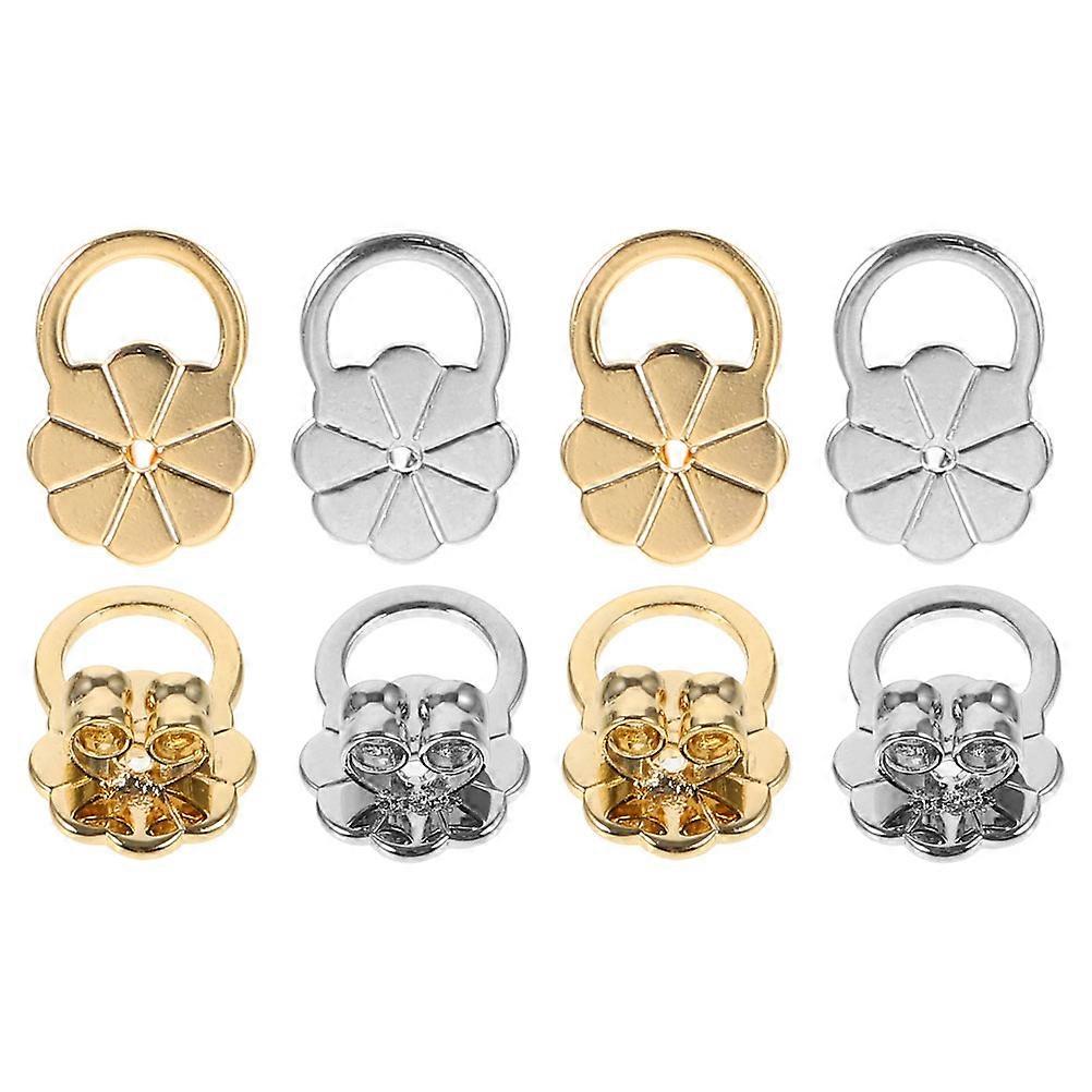 Earplug Earrings Earring Backs for Replacement Use 8Pcs Durable Alloy Material