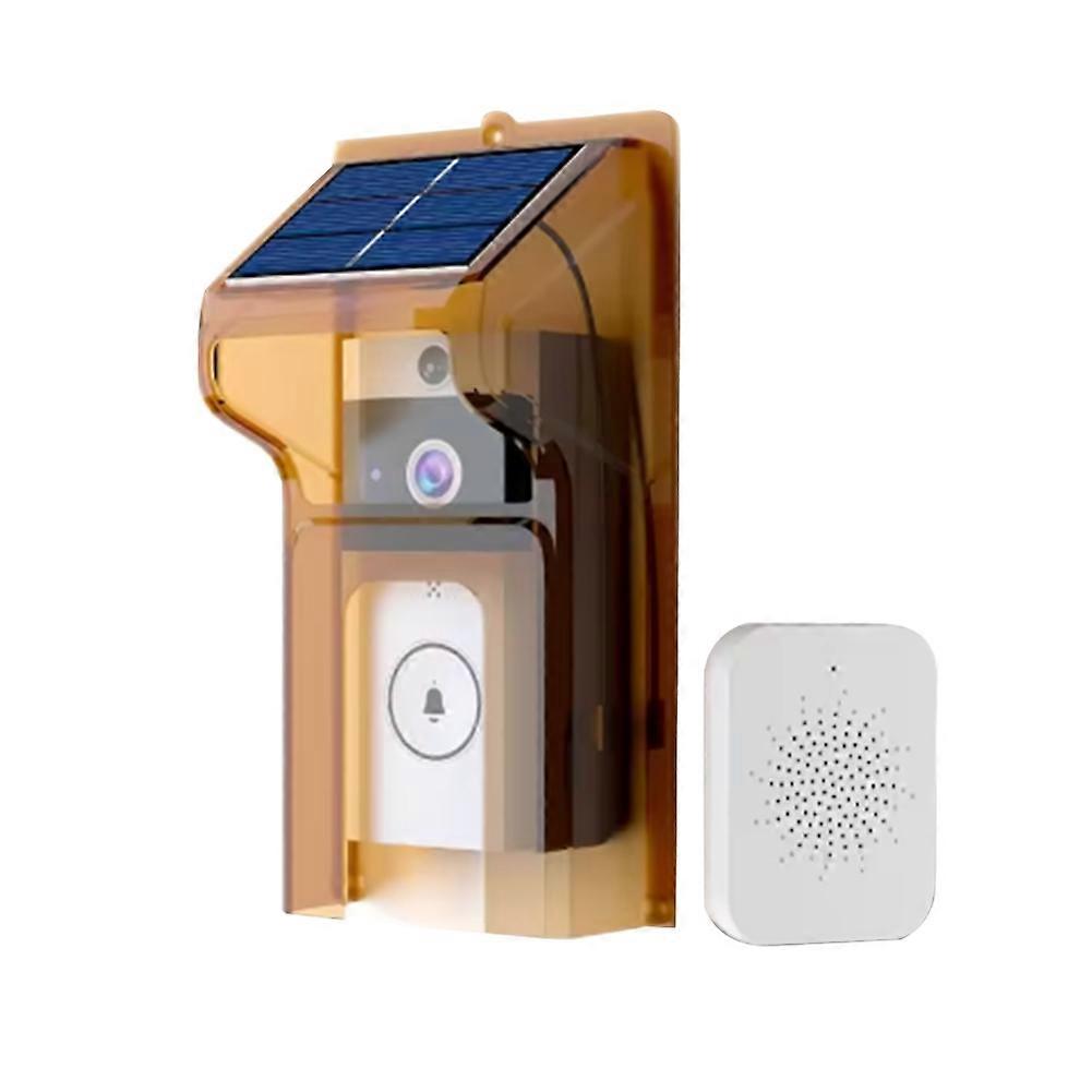 Smart ringeklokkekamera med sollading, vanntett, nattsyn