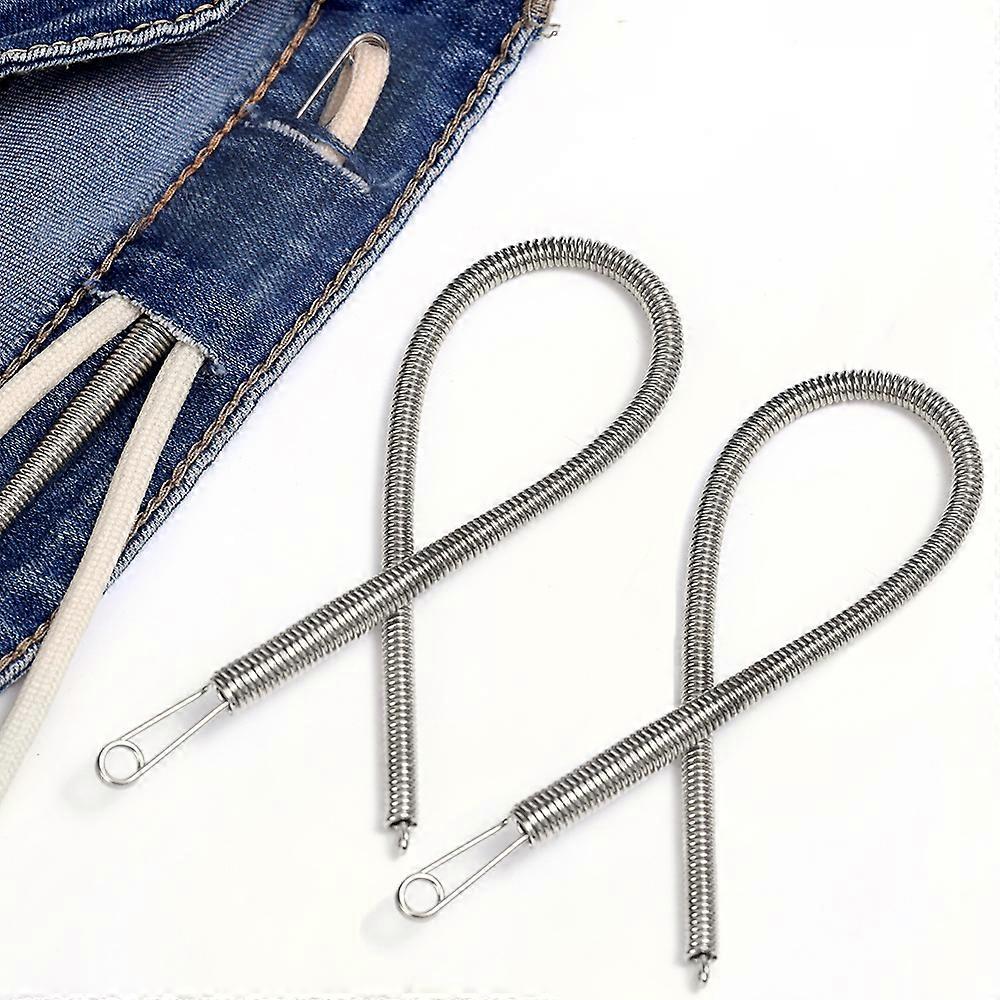 Multipurpose Rope Threading Tool DIY Bendable Spring Drawstring Threader Clip Sewing Needle for Pulling Ropes Elastic Band Craft