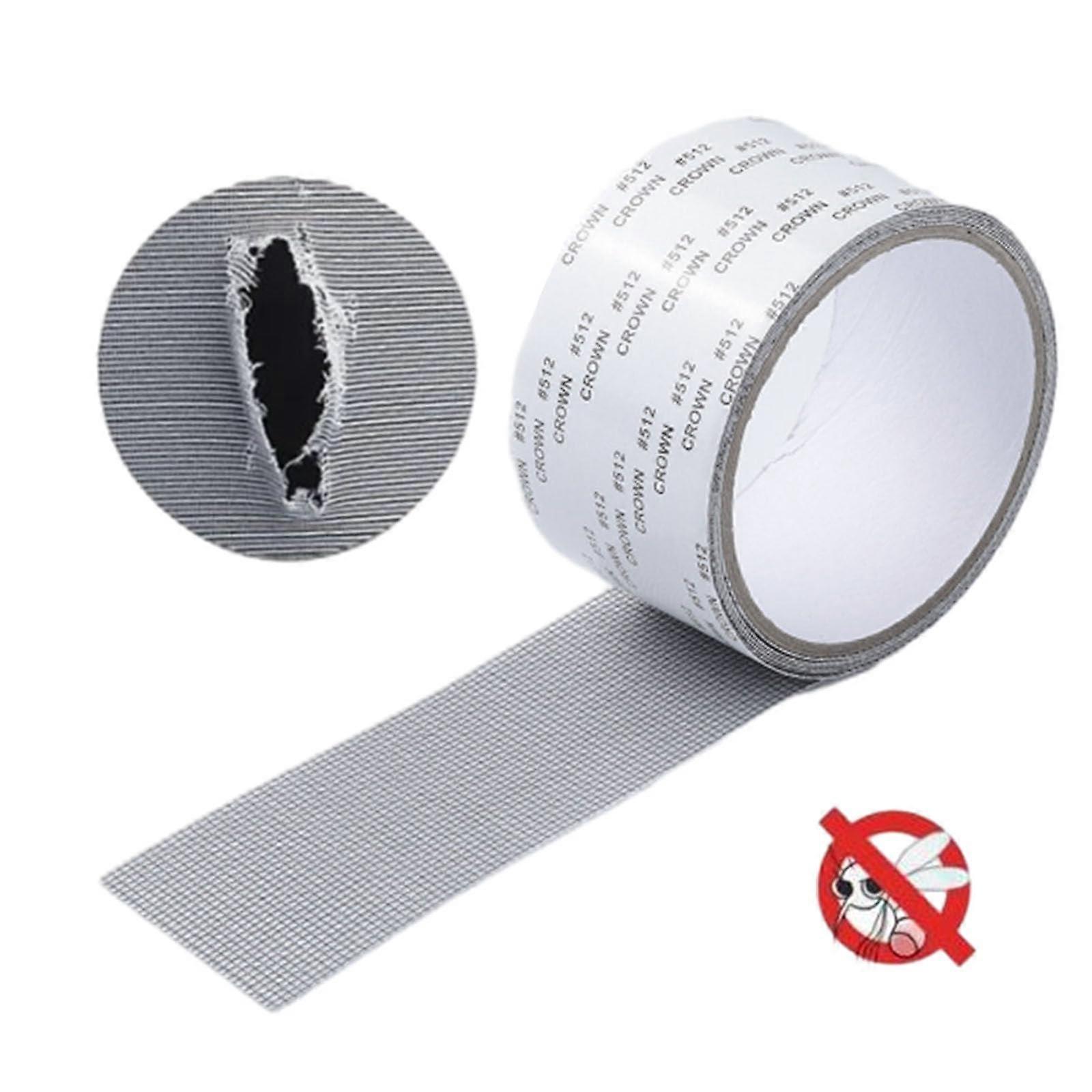Screen  Tape with Strong Adhesive Grip, WeatherResistant Mesh for Window and Door Holes, White