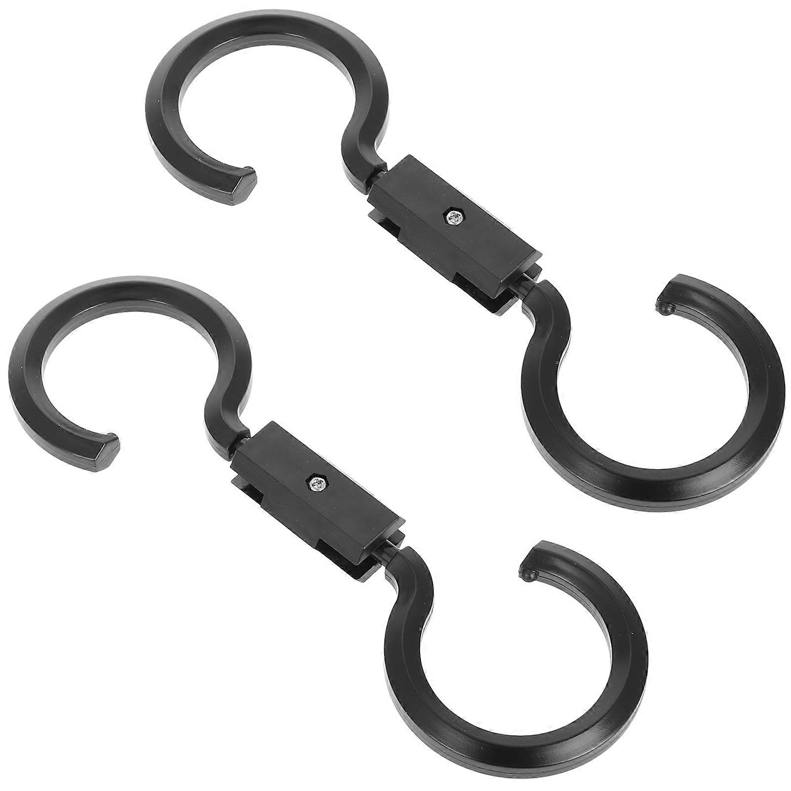 Car Seat Purse Hook for Car Organization 2Pcs Adjustable Black