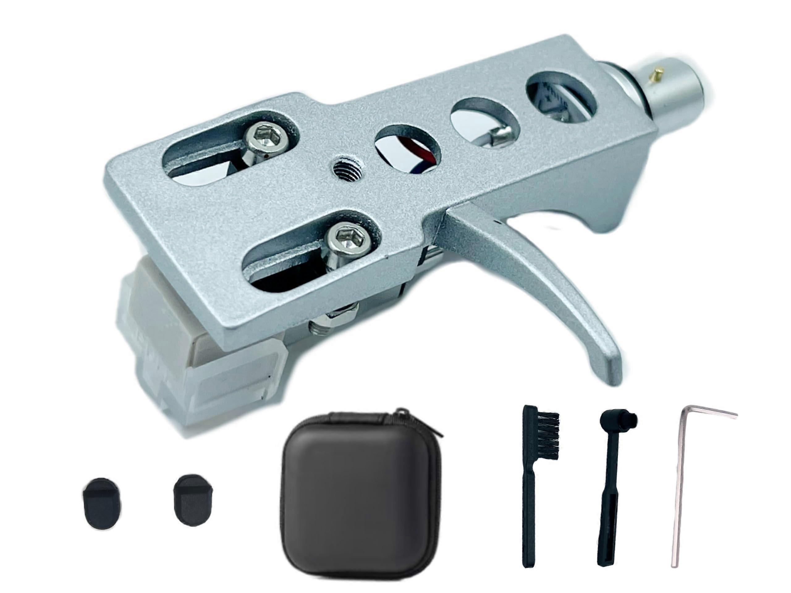 Silver Turntable Headshell with Cartridge Stylus and Brush for Technics SL Series
