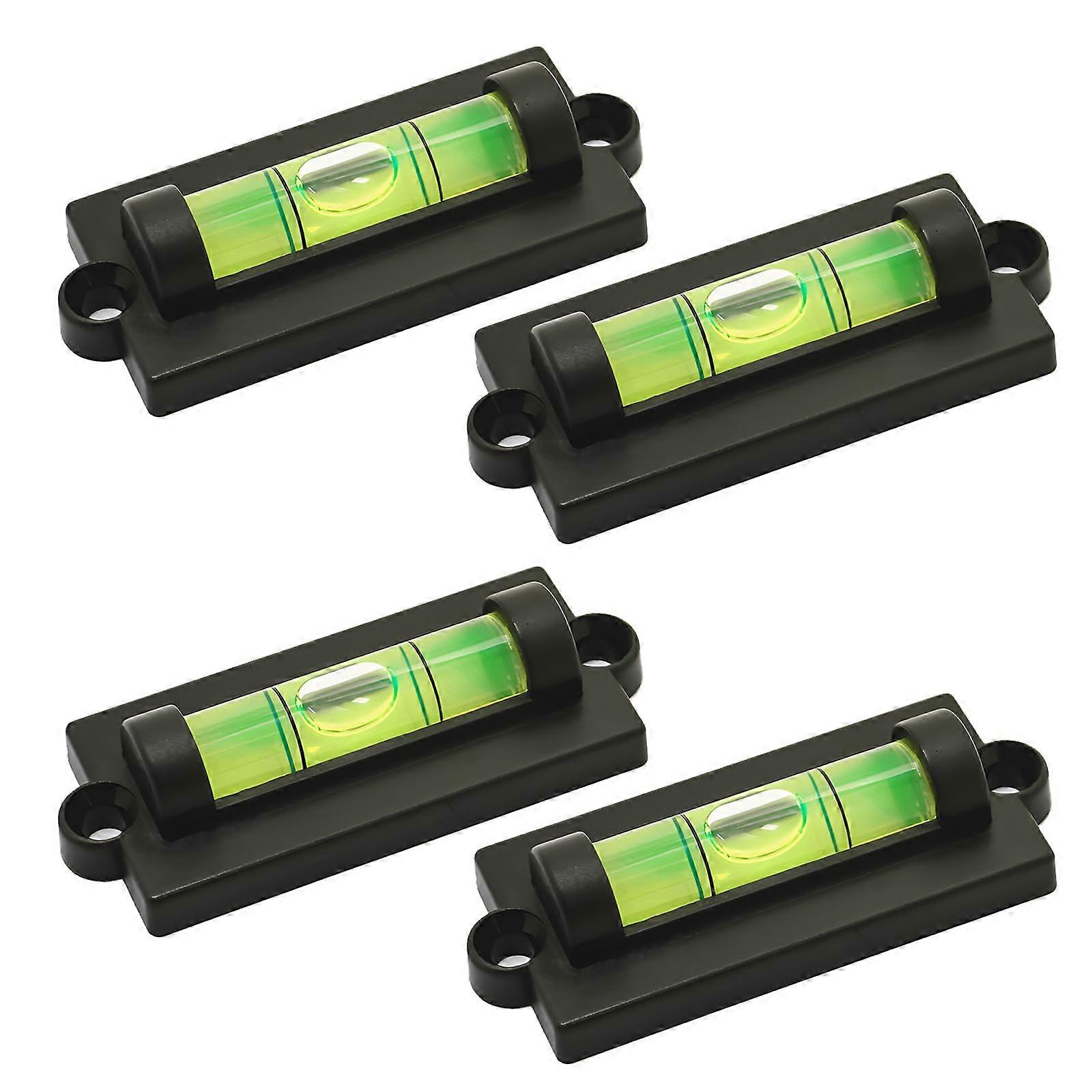 4 PCS RV Bubble Level with Mounting Holes, Accurate Camper Spirit Level for Travel Trailer and Motorhome