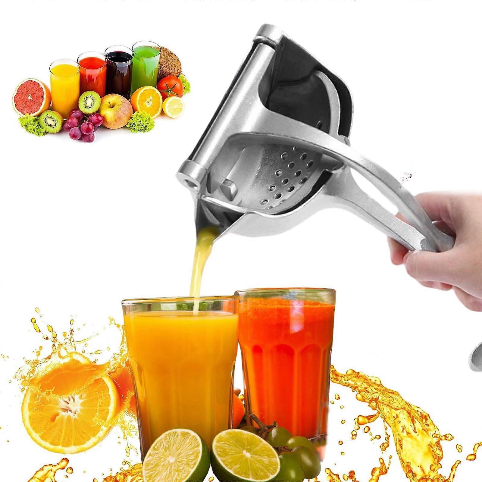 Manual Citrus Juicer Heavy Duty Aluminum Press for Oranges Lemons Limes with Ergonomic Handle