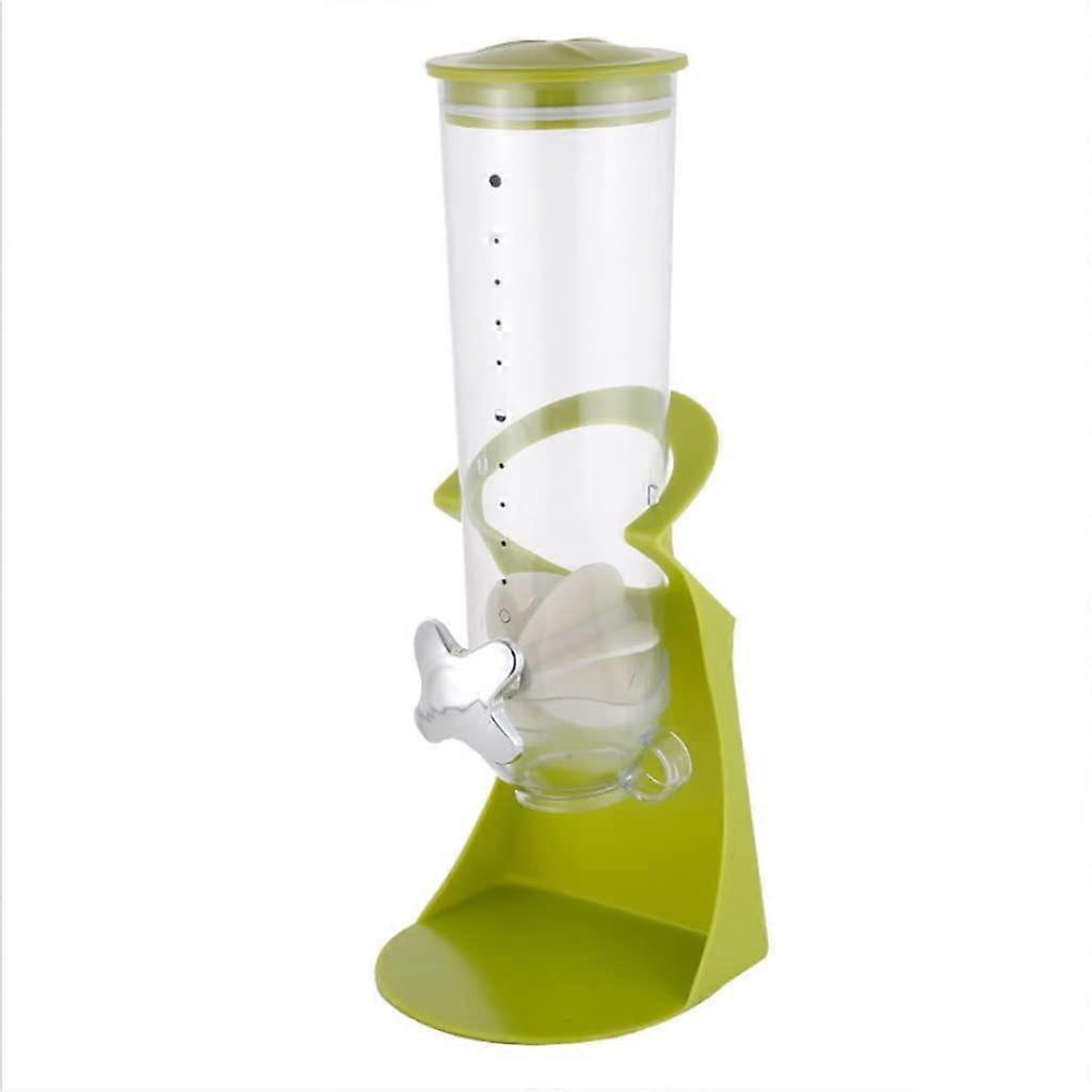 Large Rotating Cereal Dispenser with MoistureProof Seal for Airtight Dry Food Storage, Green