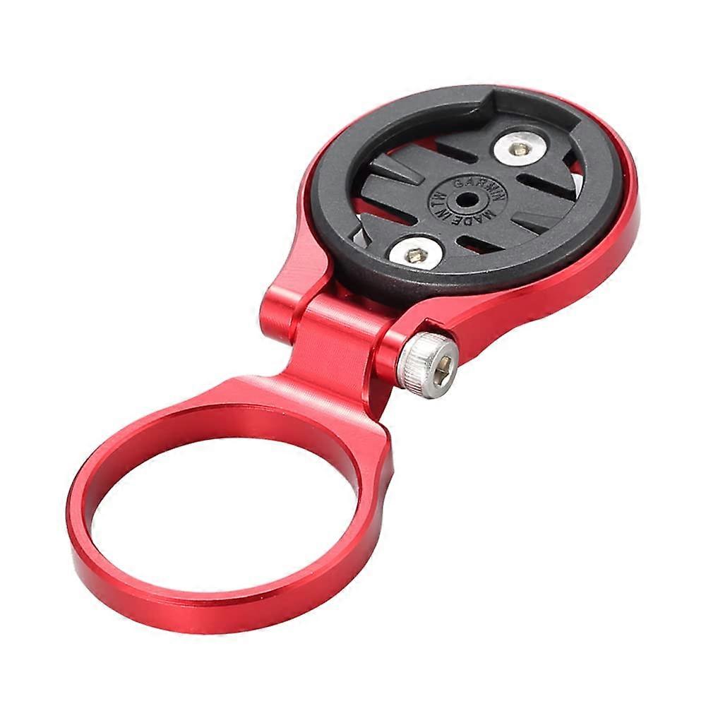 Adjustable Bike Computer Mount for Garmin Edge, Wahoo, Bryton, 1 1/8 Inch Out Front Stem Red