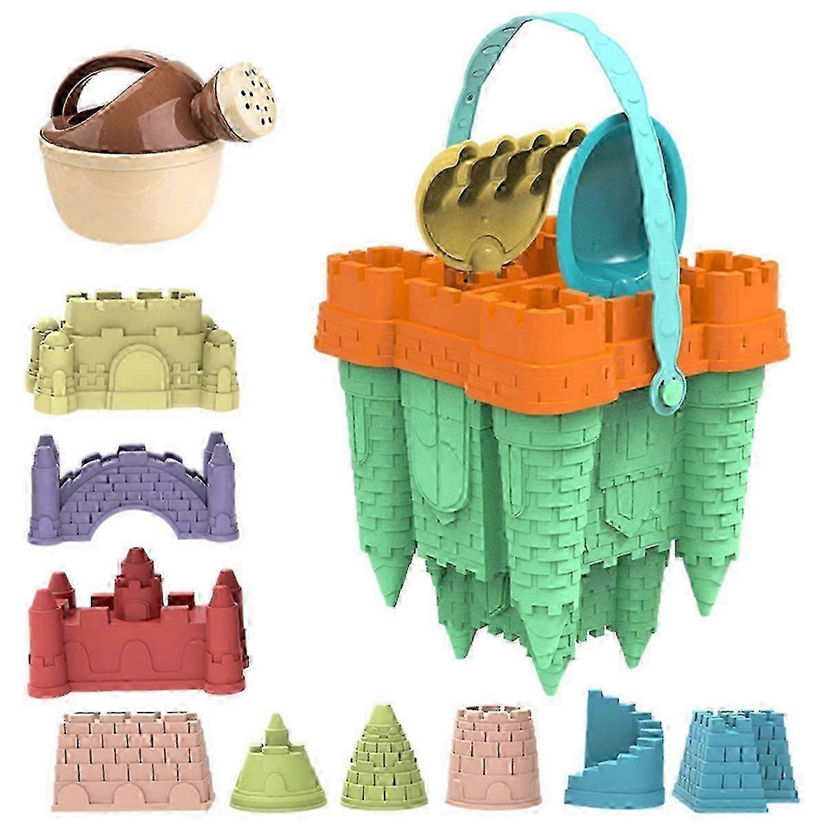 Beach Castle Toy Set With 12 Tools Pp Material Children's Sand Play Tools