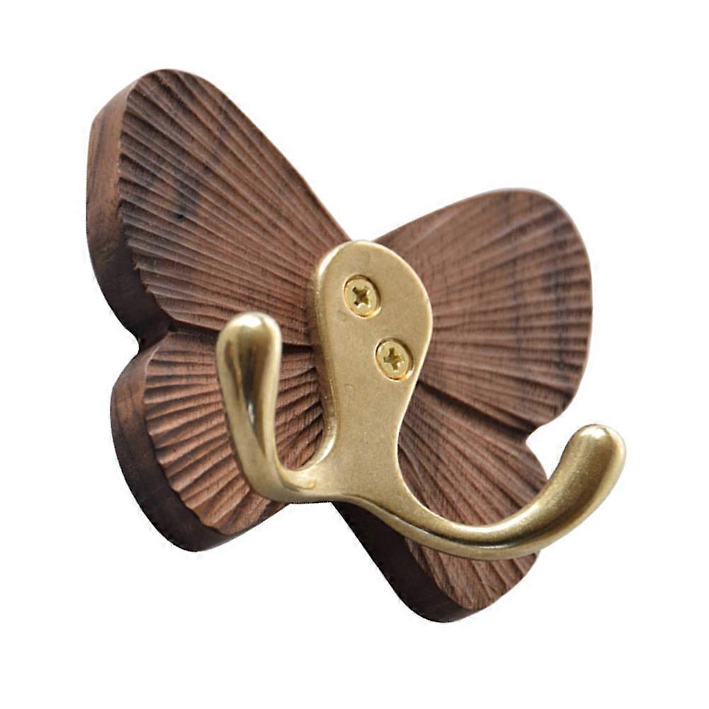 Butterfly Wooden Hook Solid Wood for Home 1Pcs Multi-Purpose Adhesive Hook
