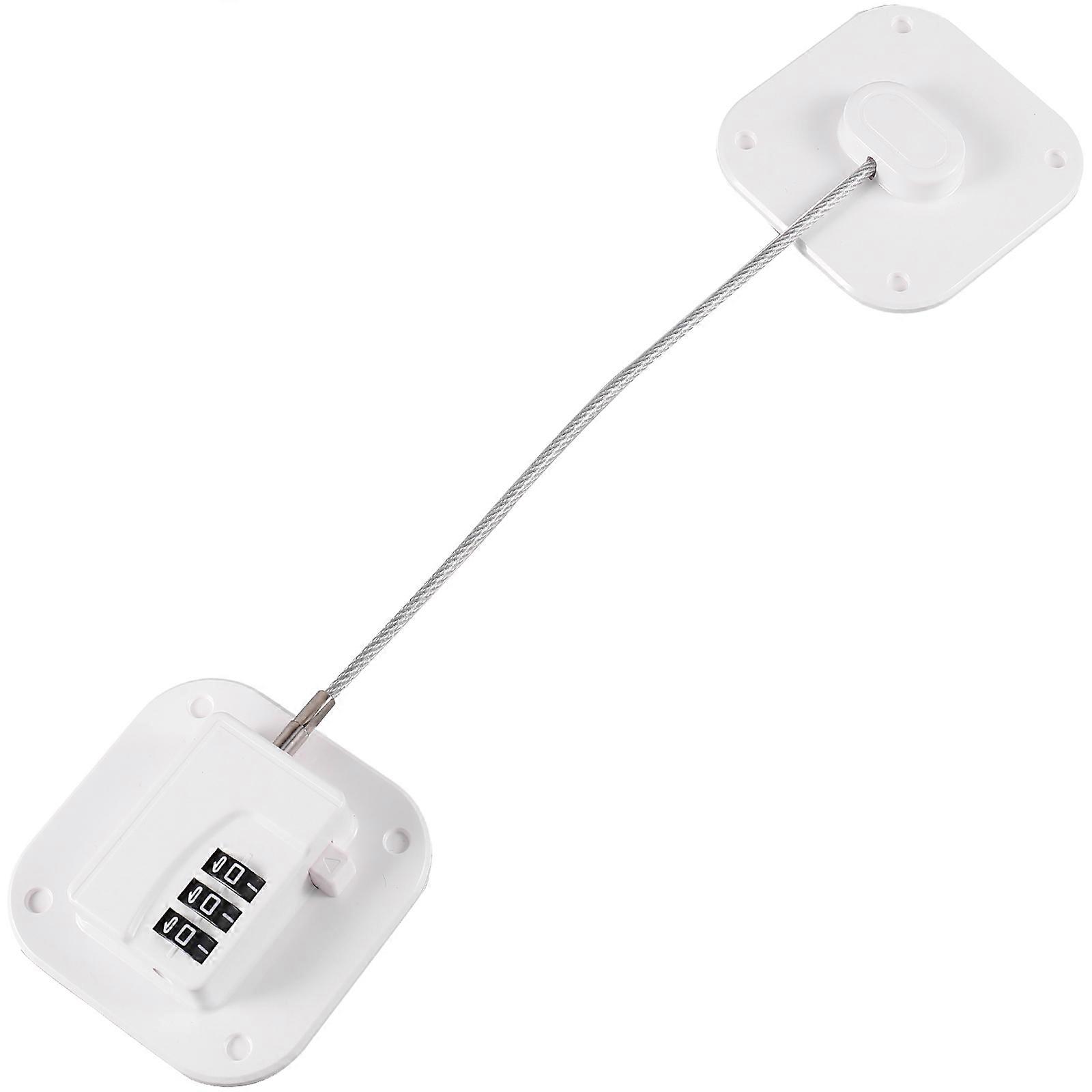 Fridge Lock Combination Cabinet Lock for Door Safety White Plastic