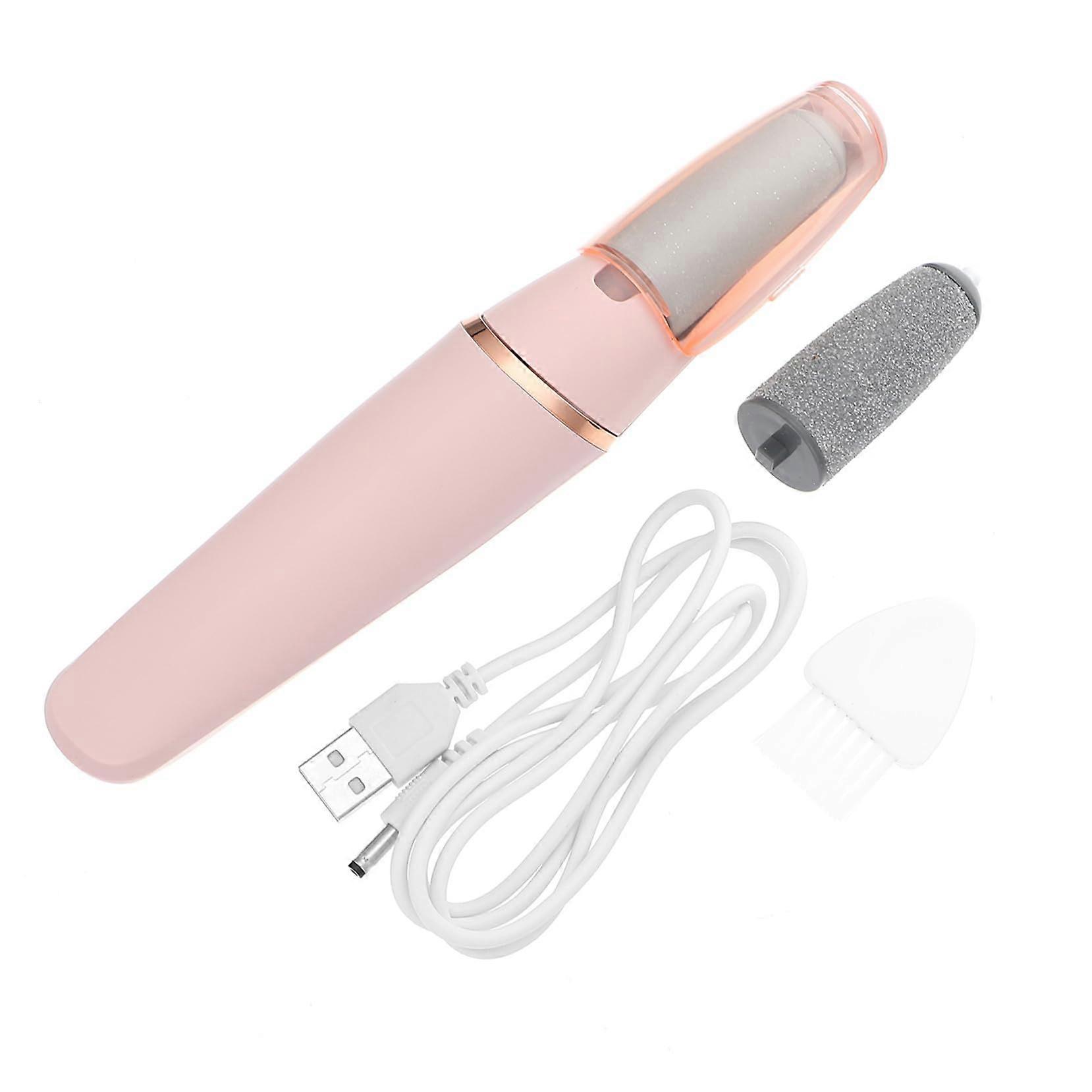 Electric Foot File Callus Remover Rechargeable Dual Speed Pedicure Tool with Replaceable Head