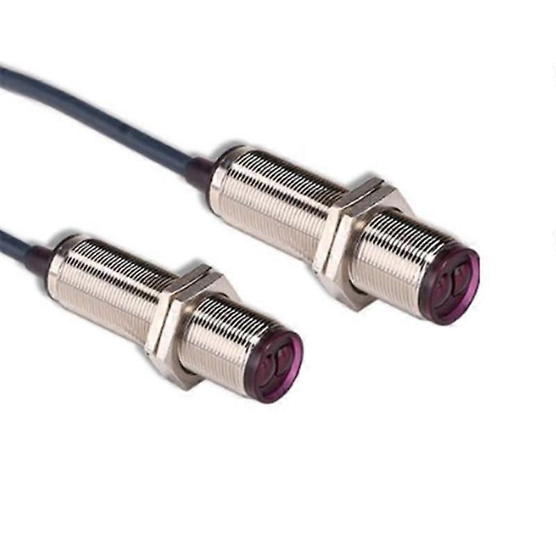 2PCS Infrared Photoelectric Sensor 1m Copper Shell PNP Switch  Precision Detection