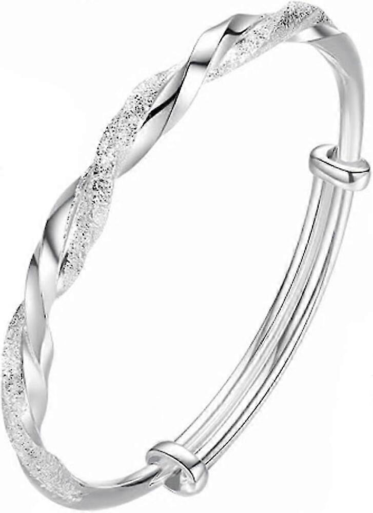 Solid 925 Sterling Silver Bracelets for Women Simple