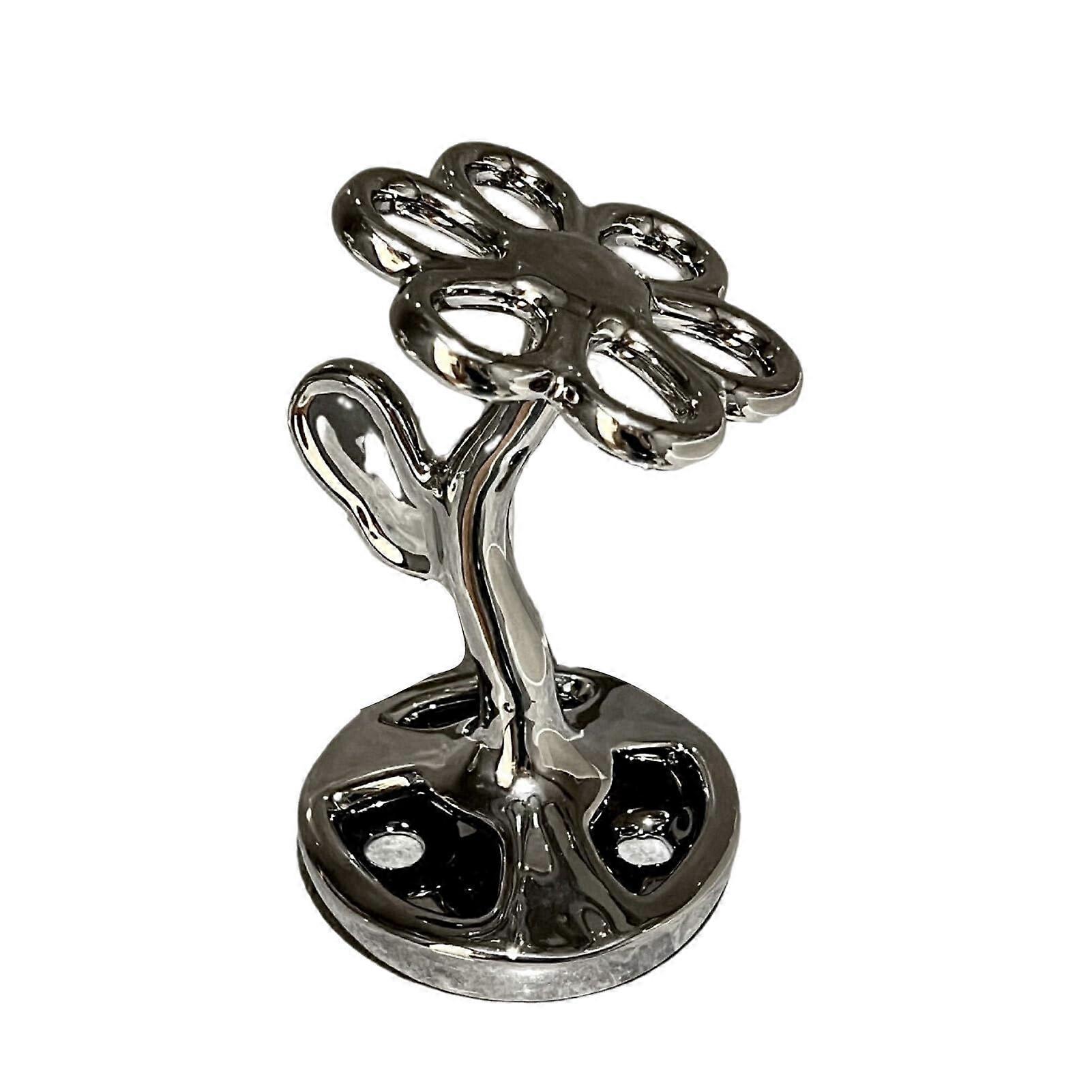 Elegant Floral Ceramic Toothbrush Holder for Bathroom Decor and MultiTool Storage