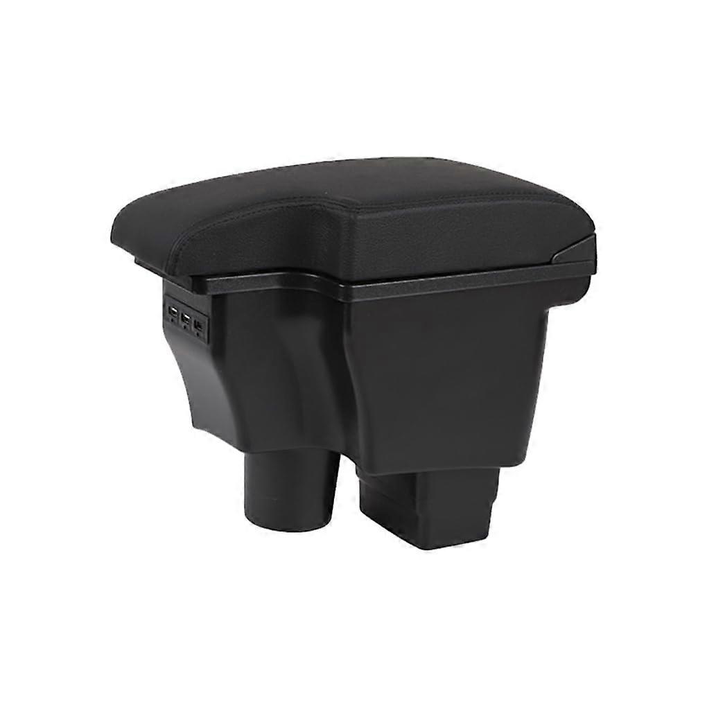 Car Armrest Box for Focus 2 with Elbow Support, Universal Storage Organizer, Black Plastic