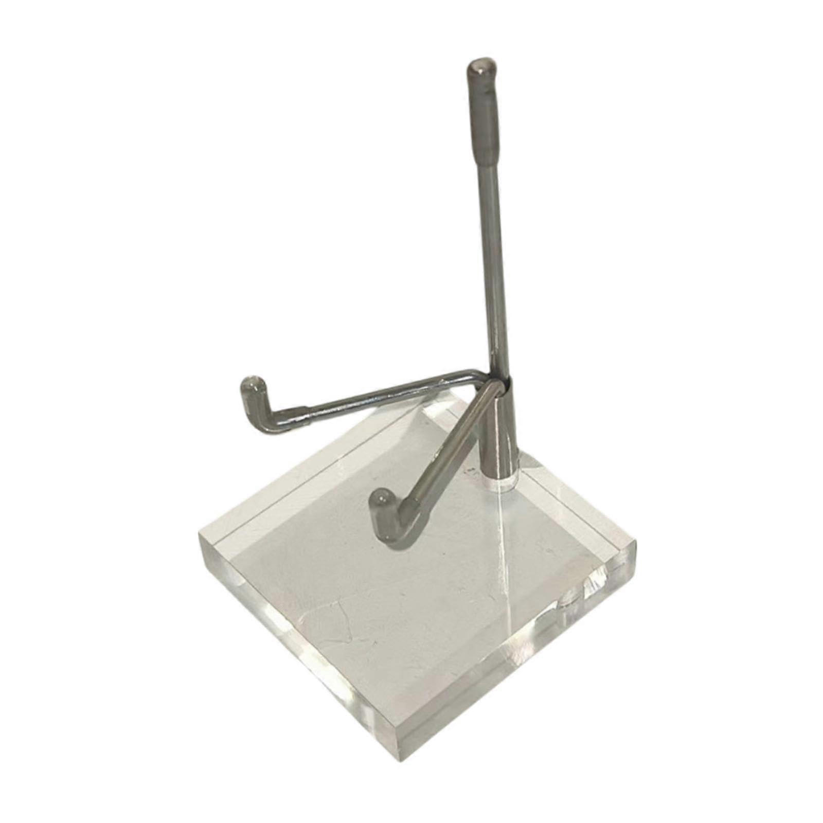 Mineral Display Stand with Stable Metal Support, Clear Acrylic Base and Scratch Silicone