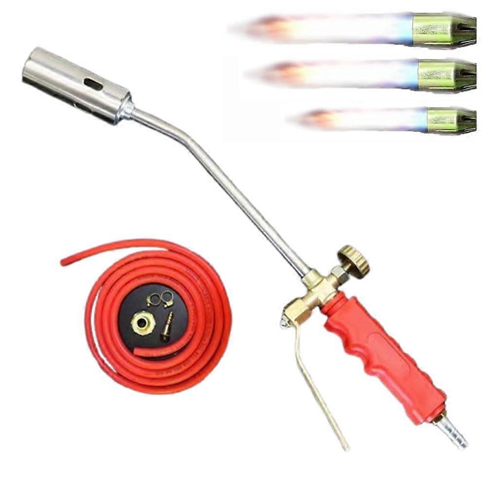 Propane Weed Torch Burner Kit with Adjustable Heat Flame, SelfIgniting Hose Type 50 2m