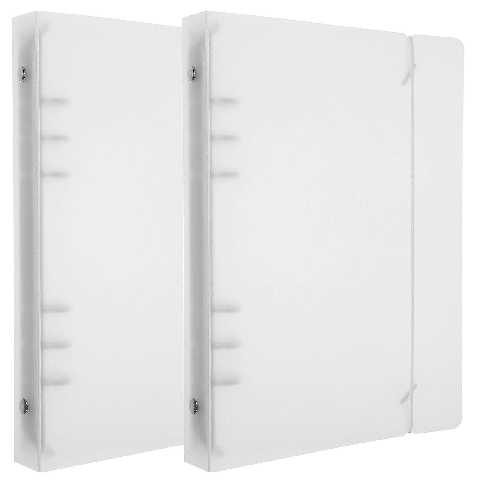 2Pcs Notebook Binder Clear Binder Reusable Notebook Shell Office Binder Household Binder for Gift