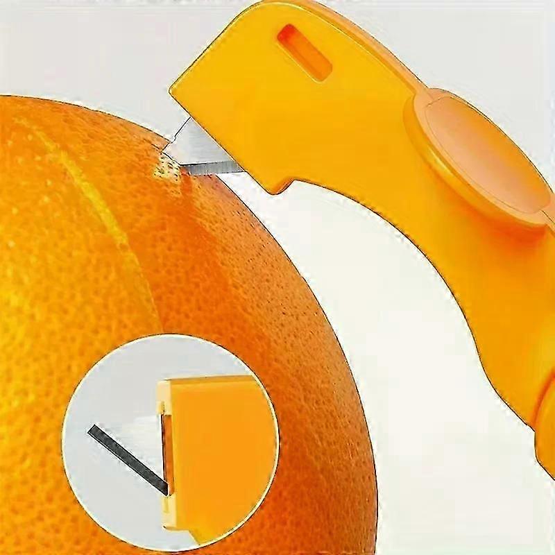 1/2 Pack Orange/Lemon/Grapefruit Plastic Peeler/Cutter with Foldable Handle, Kitchen Fruit and Vegetable Gadget
