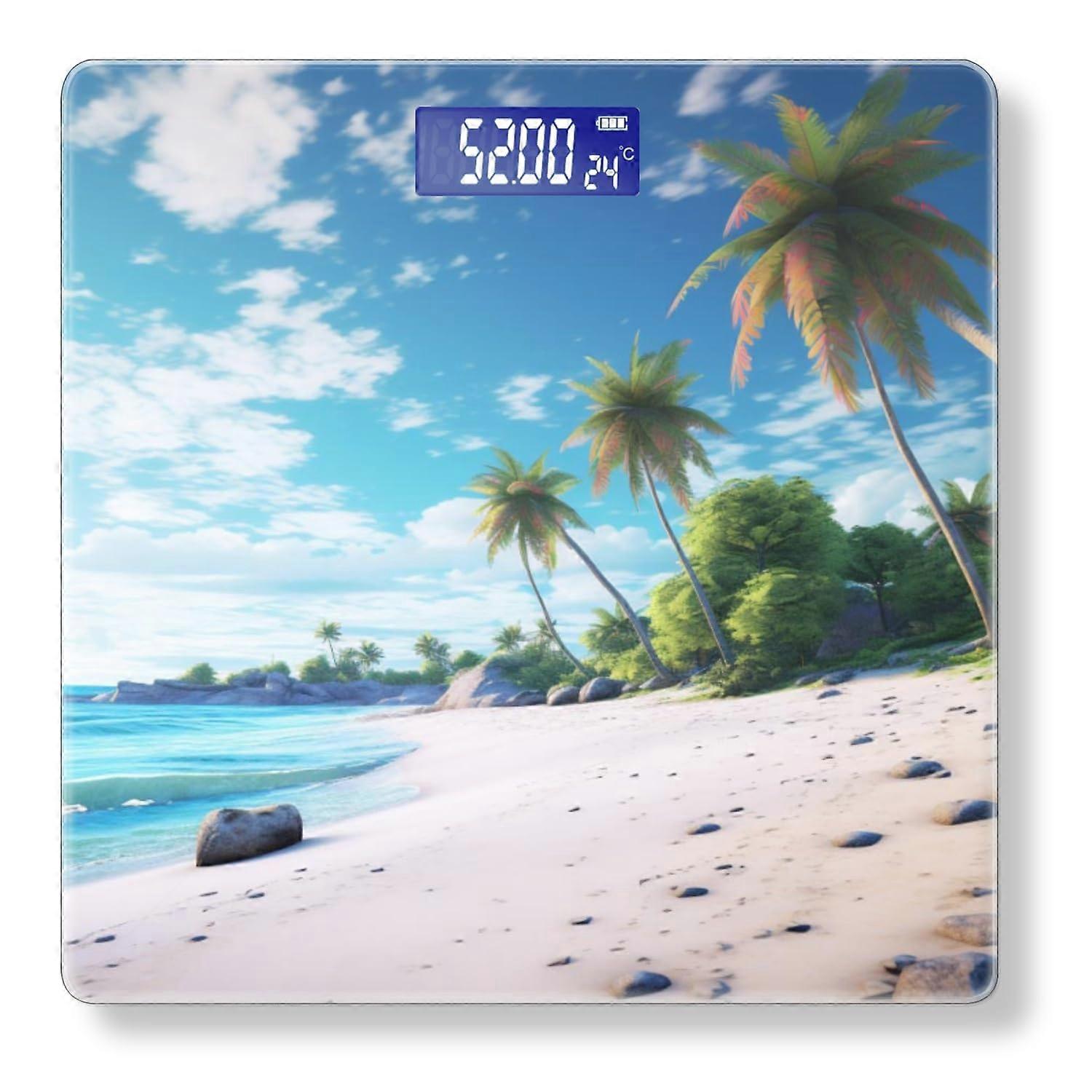 Digital Bathroom Scale 400 lbs Capacity with LED Display, Precision 0.1 lb Accuracy, AntiSlip Base