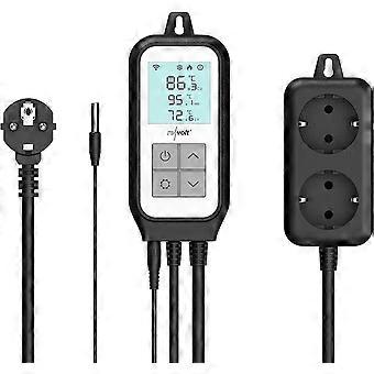 Intelligenter WLAN-Thermostatstecker für Kühlung und Heizung, digitaler Temperaturregler-Sensorstecker von Tuya für Reptilienfermenter