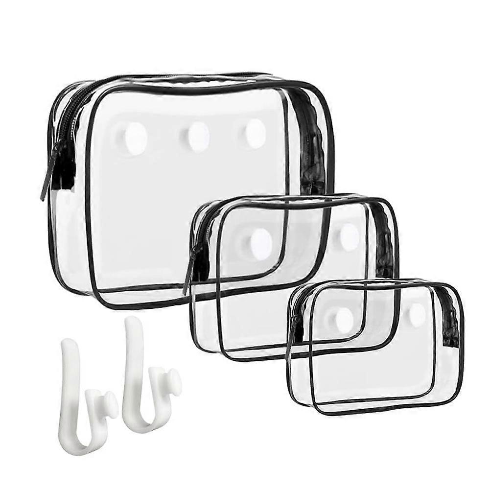 3-Pack Clear for Bogg Beach Tote Bag, for Bogg Bag Accessories Travel Makeup Cleaning Toiletries Brush Storage Bag