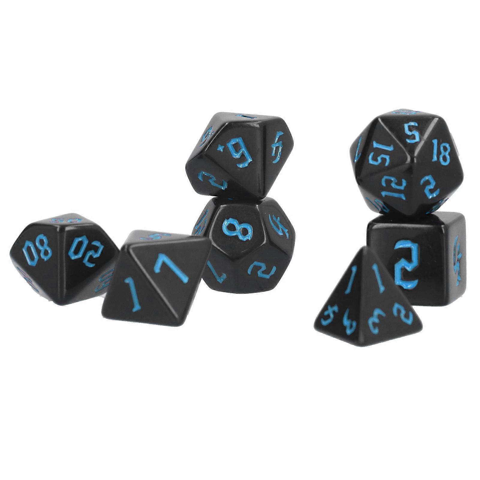 7pcs Polyhedral Dice Acrylic DND Polyhedral Game Dice Toys for Table Playing GameBlue