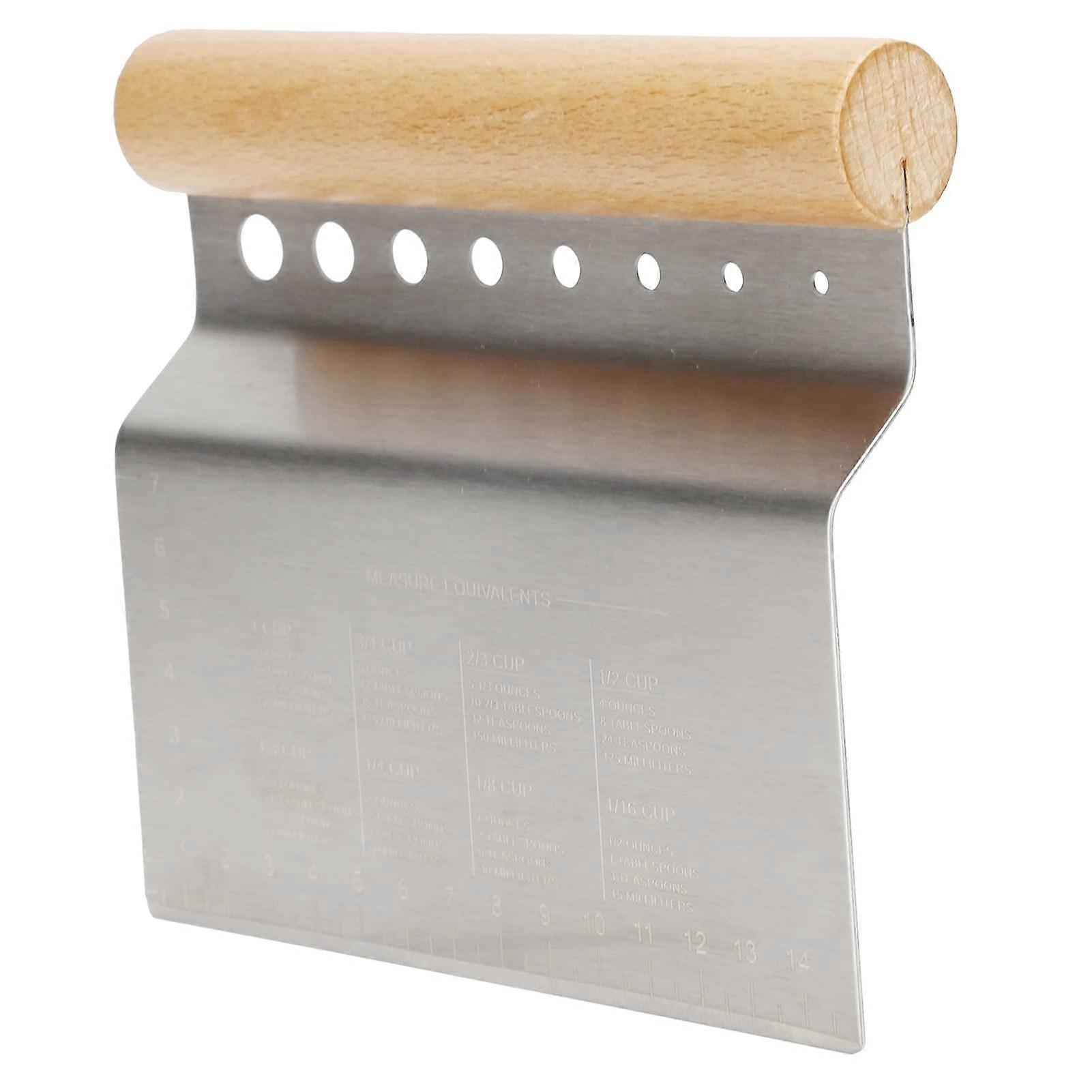 Dough Scraper with Ergonomic Handle Grip, Stainless Steel Bench Scraper for Baking and Pizza
