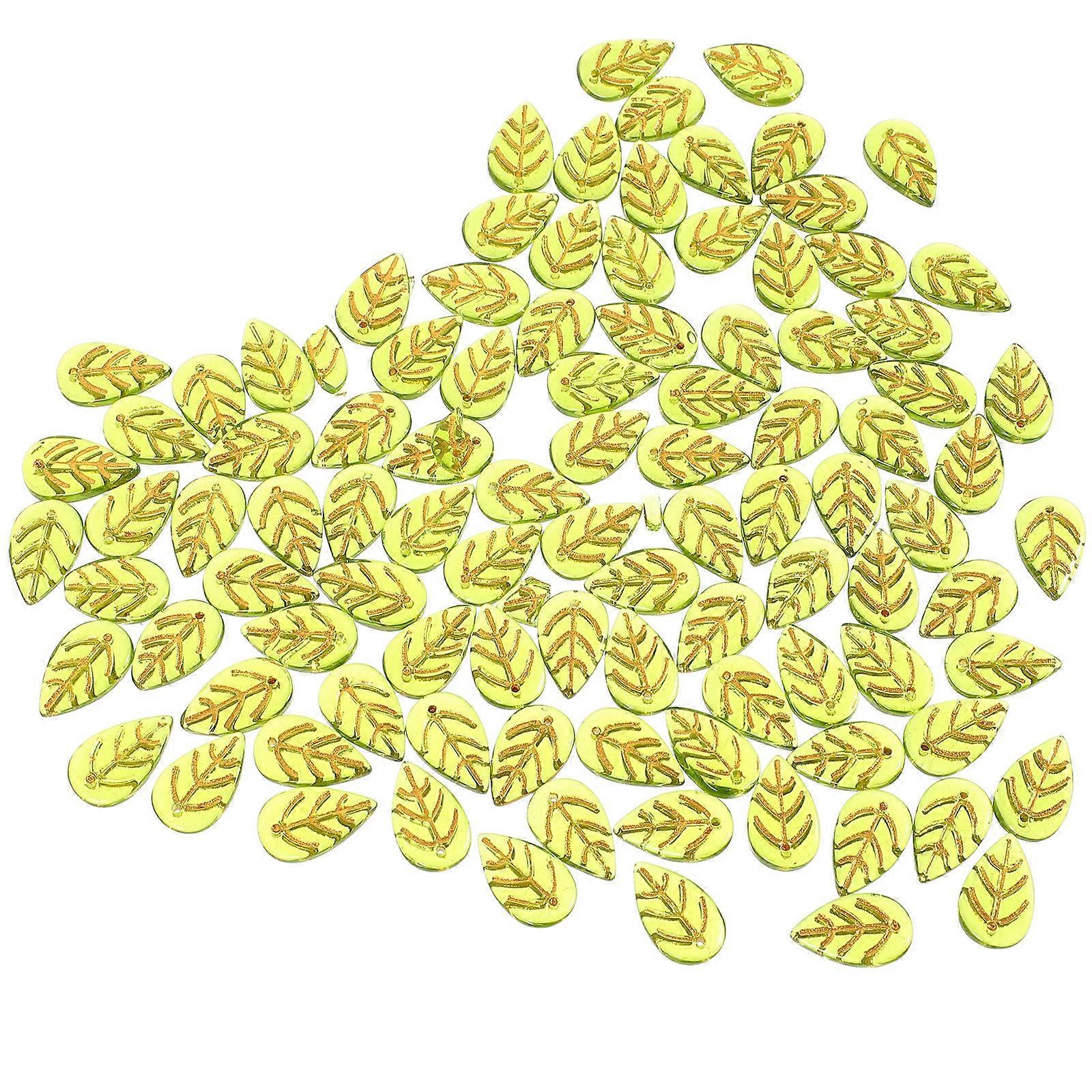 Leaf Charm for Jewelry Making 100Pcs Dangle Pendants