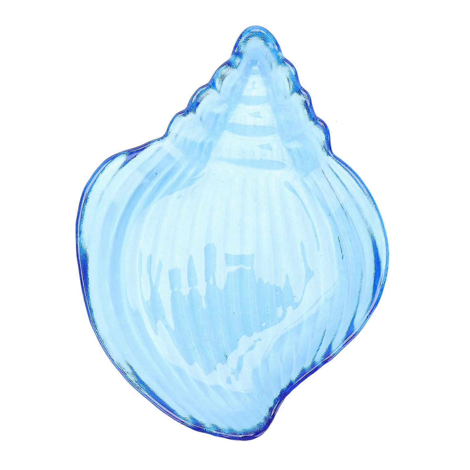 Crystal Glass Snack Tray for Storage Use 1Pcs Blue Practical Fruit Container