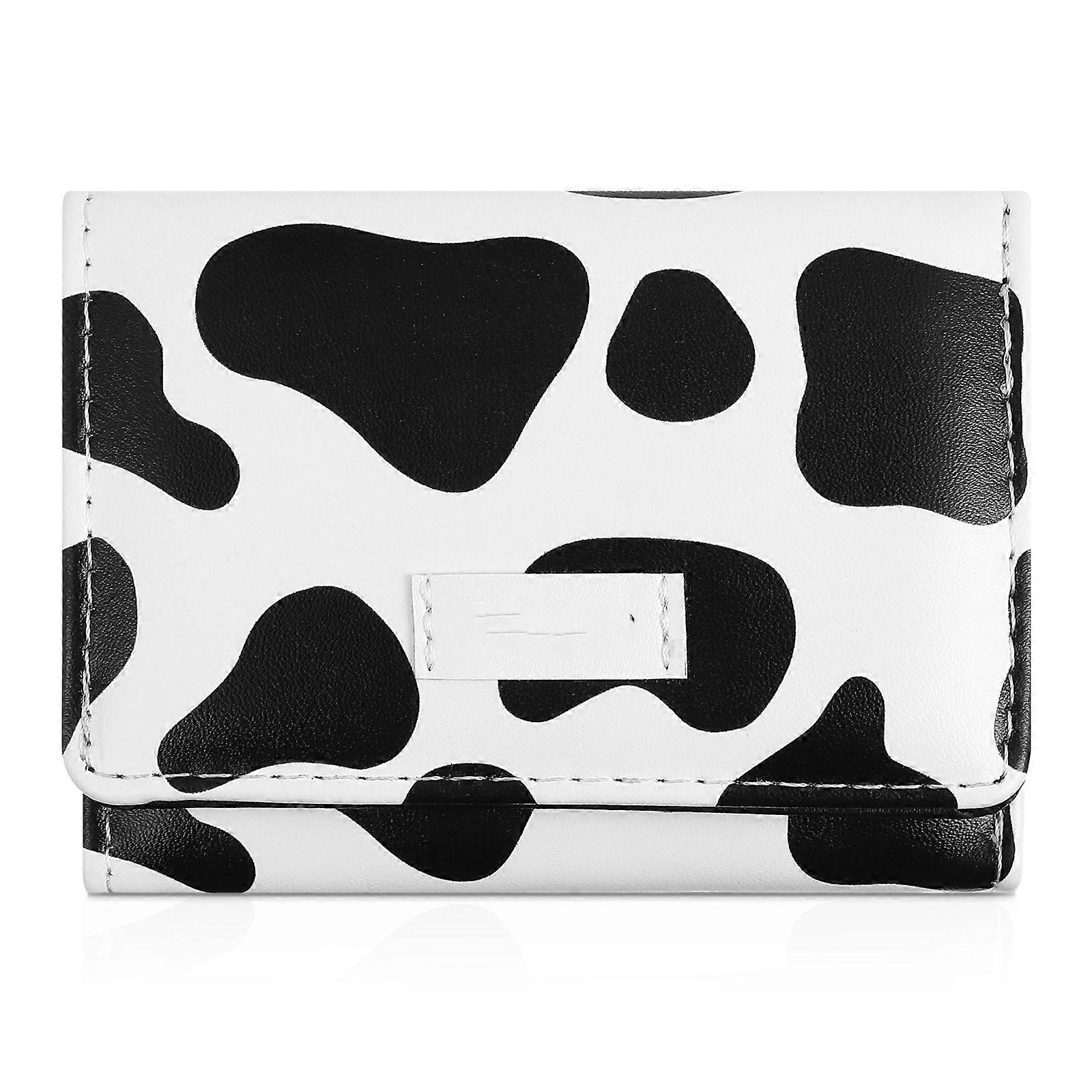 Cow Print Wallet Compact PU Wallet for Storage and Carrying